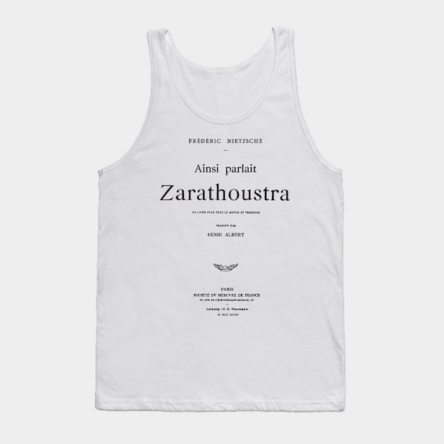 Zarathustra Tank Top by Aoristic